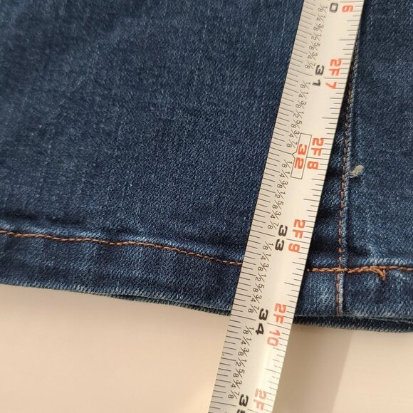Armani Exchange AX Jeans Women Size 4 Long Medium Wash Blue Denim Bootcut Casual - Picture 8 of 12